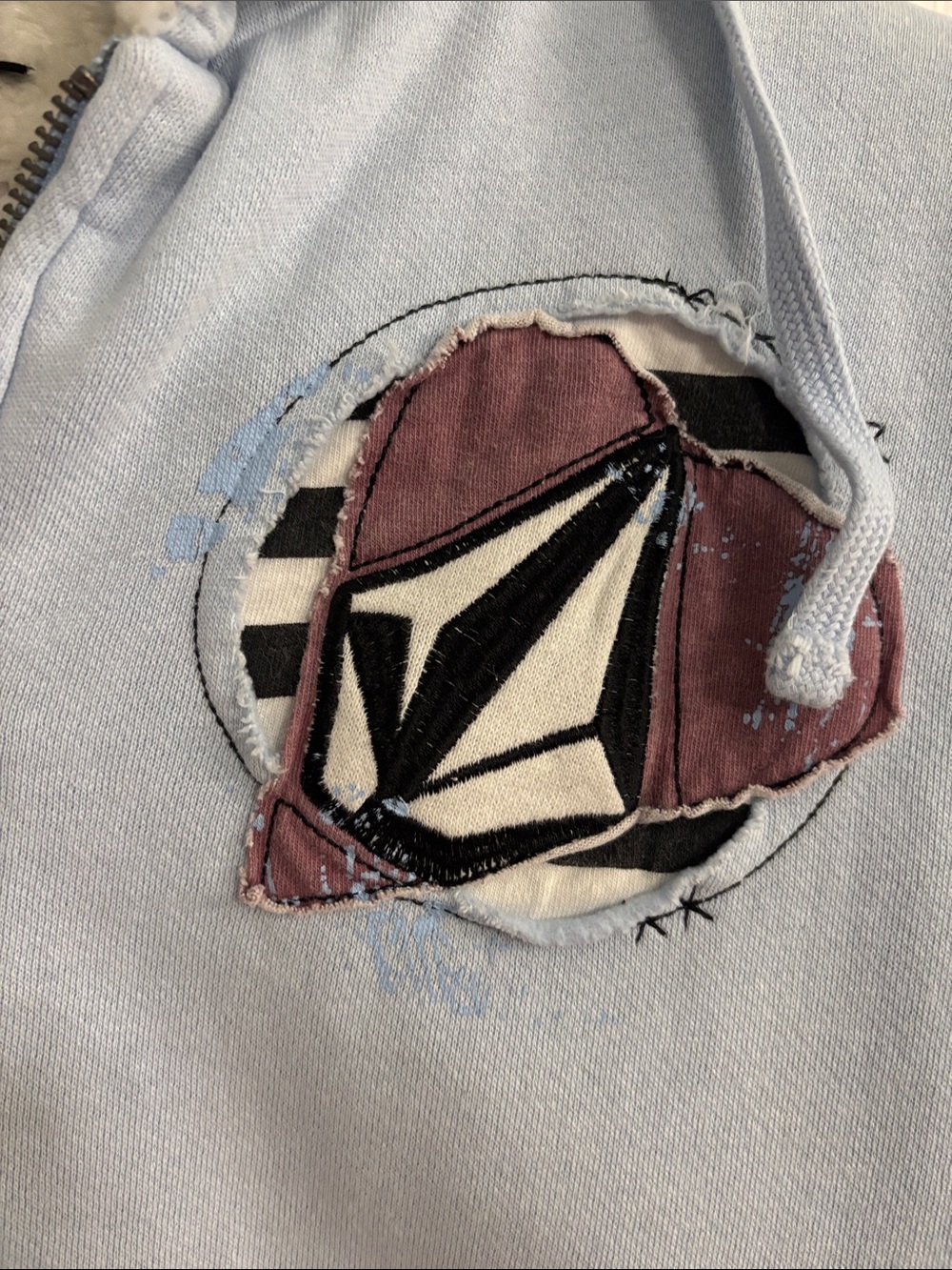 Volcom Light Blue Sherpa-Lined Zip Hoodie - Picture 2 of 10